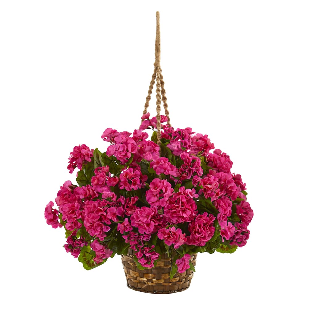 19'' Geranium Hanging Basket | Michaels